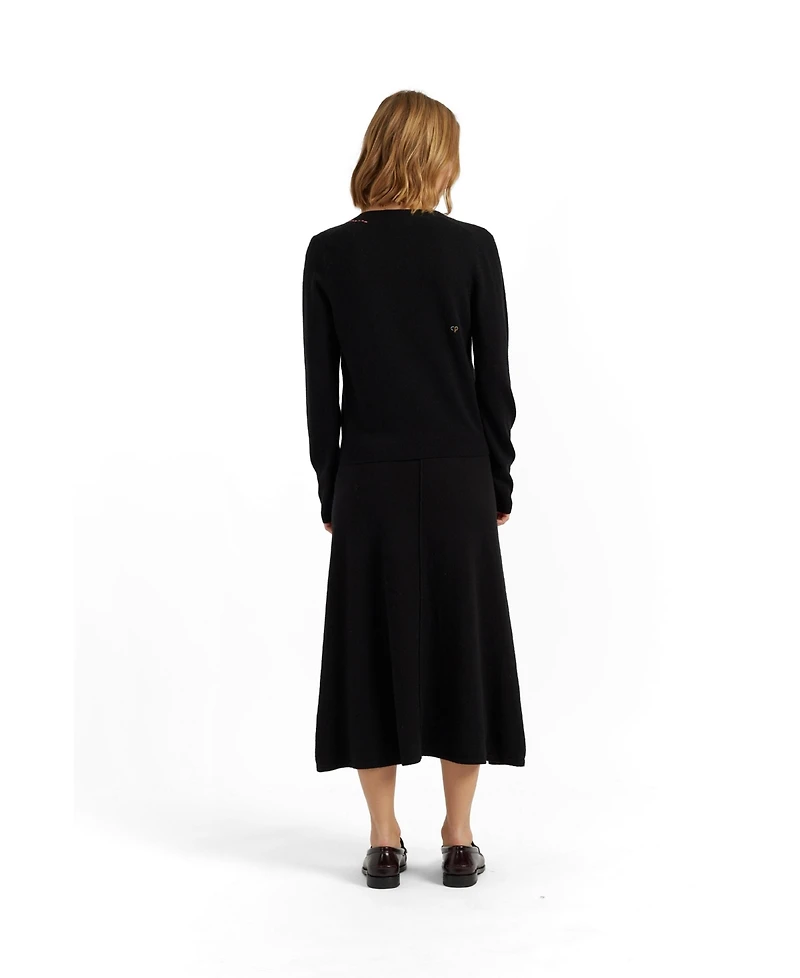 Chinti & Parker Women's Wool-Cashmere Snoopy Pocket Cardigan