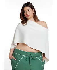 Eloquii Women's Knit Capelet Top