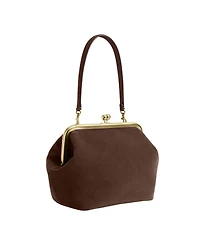 Coach Suede Kiss-Lock Small Frame Handbag