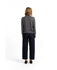 Chinti & Parker Women's Wool-Cashmere Snoopy Argyle Sweater