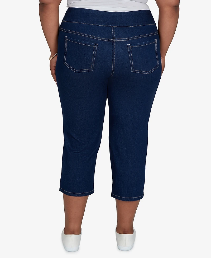 Hearts Of Palm Plus Extra Stretch Denim Capri Pants