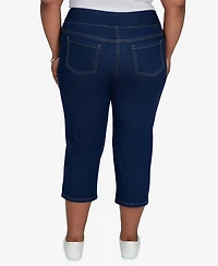 Hearts Of Palm Plus Extra Stretch Denim Capri Pants