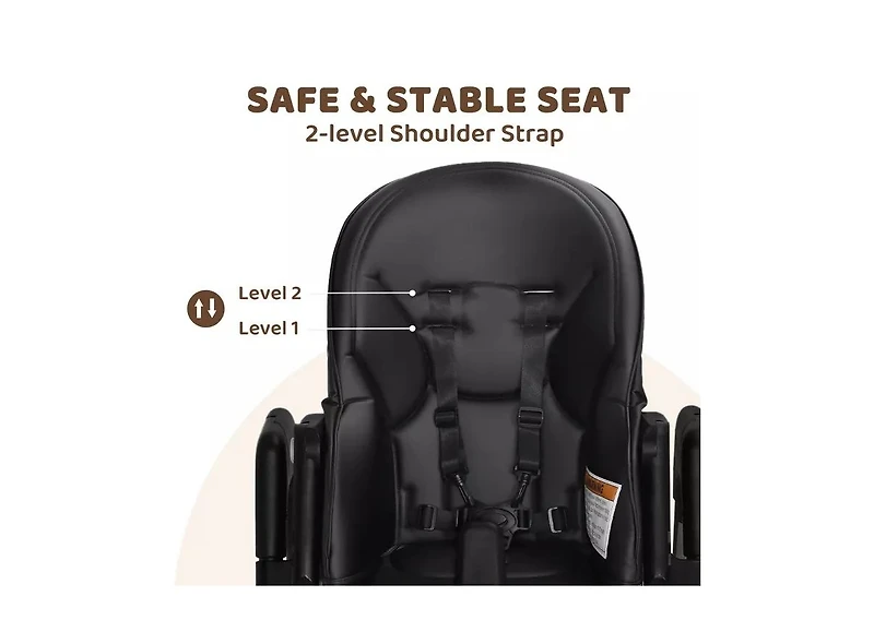 Kinder King BabyKinder Convertible Baby High Chair with Wood Grain Removable Double Tray and Easy Clean Design