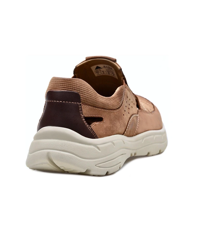 Pazstor Men's Premium Comfort Leather Closed Toe Casual Sandals Abdiel