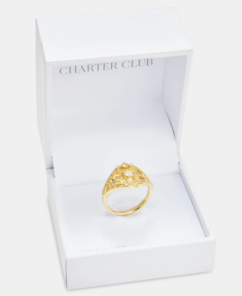 Charter Club Cubic Zirconia Pave Ring, Macy's Exclusive