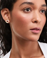 Charter Club Glass and Faux Pearl Stud Earrings, Set of Two, Macy's Exclusive
