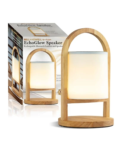 Bell + Howell Echo Glow Rechargeable Bluetooth Led Portable Lantern Speaker Touch Control Table Lamp