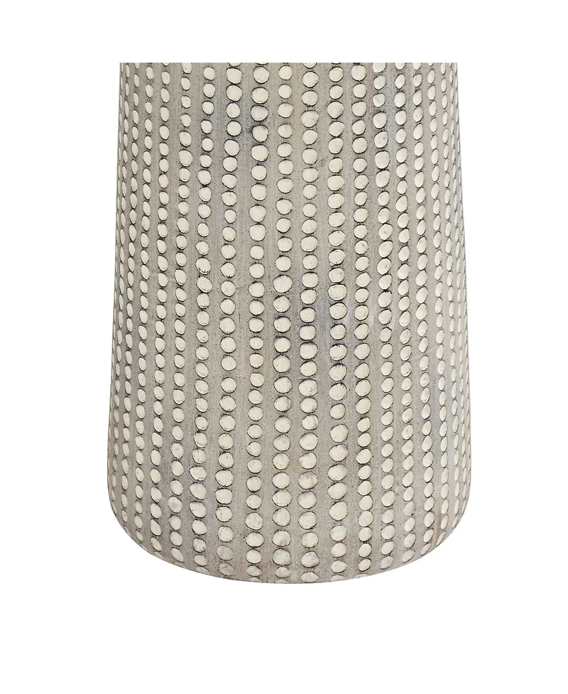 Regency Hill Leisa Mid Century Modern Southwest 64 1/2" Tall Standing Floor Lamp Foot Switch Natural Hammered Pattern