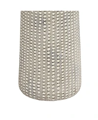 Regency Hill Leisa Mid Century Modern Southwest 64 1/2" Tall Standing Floor Lamp Foot Switch Natural Hammered Pattern