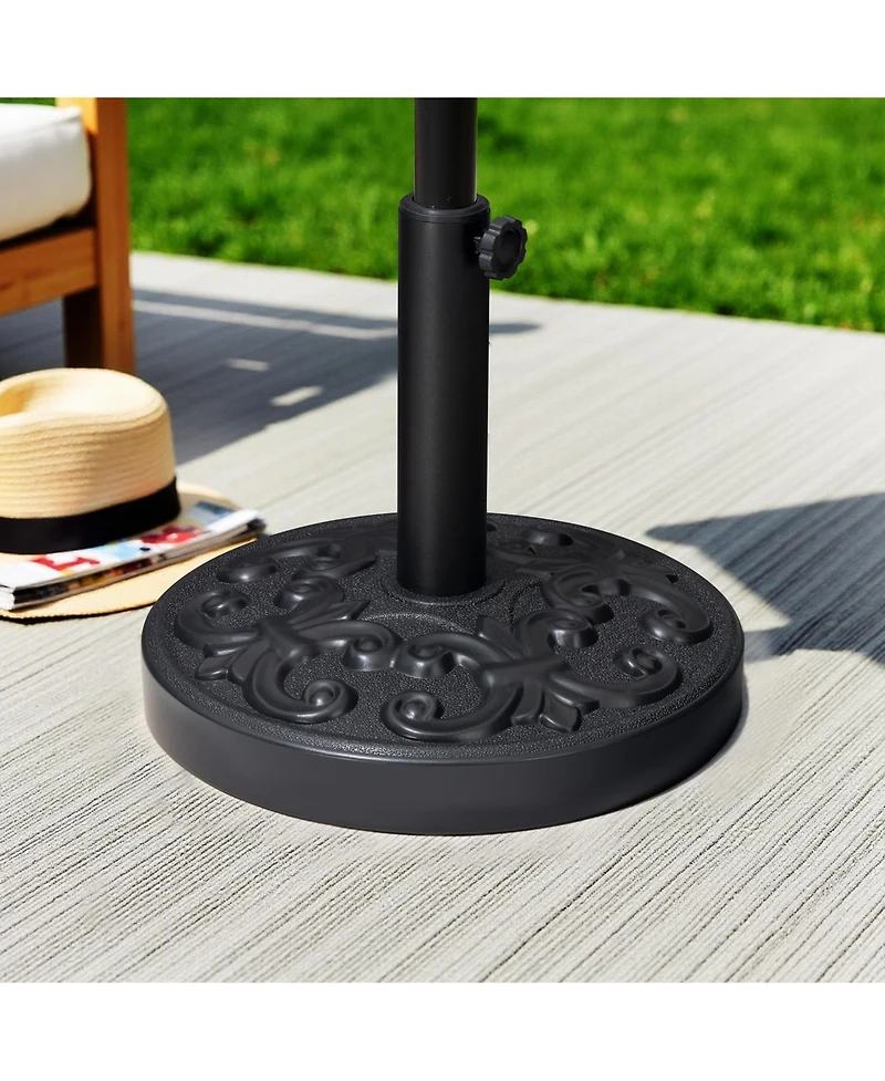 Pellebant 30 lbs Heavy Duty Patio Market Round Concrete Umbrella Base