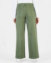 Style & Co Women's High-Waist Wide-Leg Cotton-Blend Pants, Macy's Exclusive