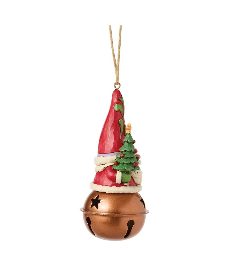 Jim Shore Heartwood Creek Christmas Santa Gnome on Bell Ornament