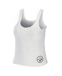 Wear by Erin Andrews Women's 2-Piece Cream Pittsburgh Steelers Plus Cozy Scoop Neck Tank Top & Pants Set
