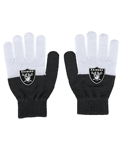 Wear by Erin Andrews Women's Las Vegas Raiders Color-Block Gloves
