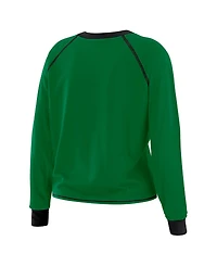 Wear by Erin Andrews Women's Green New York Jets Tie-Front Long Sleeve T-Shirt