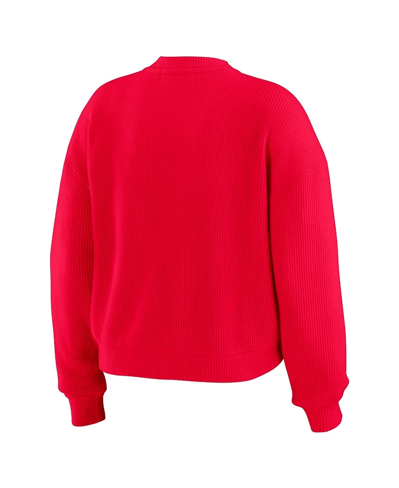 Wear by Erin Andrews Women's 2-Piece Cream Arizona Cardinals Plus Size Knitted Tri-Blend Long Sleeve T-Shirt & Pants Lounge Set