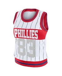 Wear by Erin Andrews Women's Wear White Philadelphia Phillies Sporty Tank Top