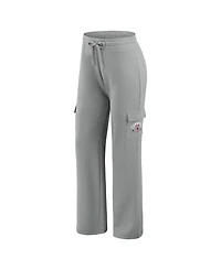 Wear by Erin Andrews Women's 2-Piece Gray Arizona Cardinals Waffle-Knit Long Sleeve Hooded Shirt & Pants Lounge Set