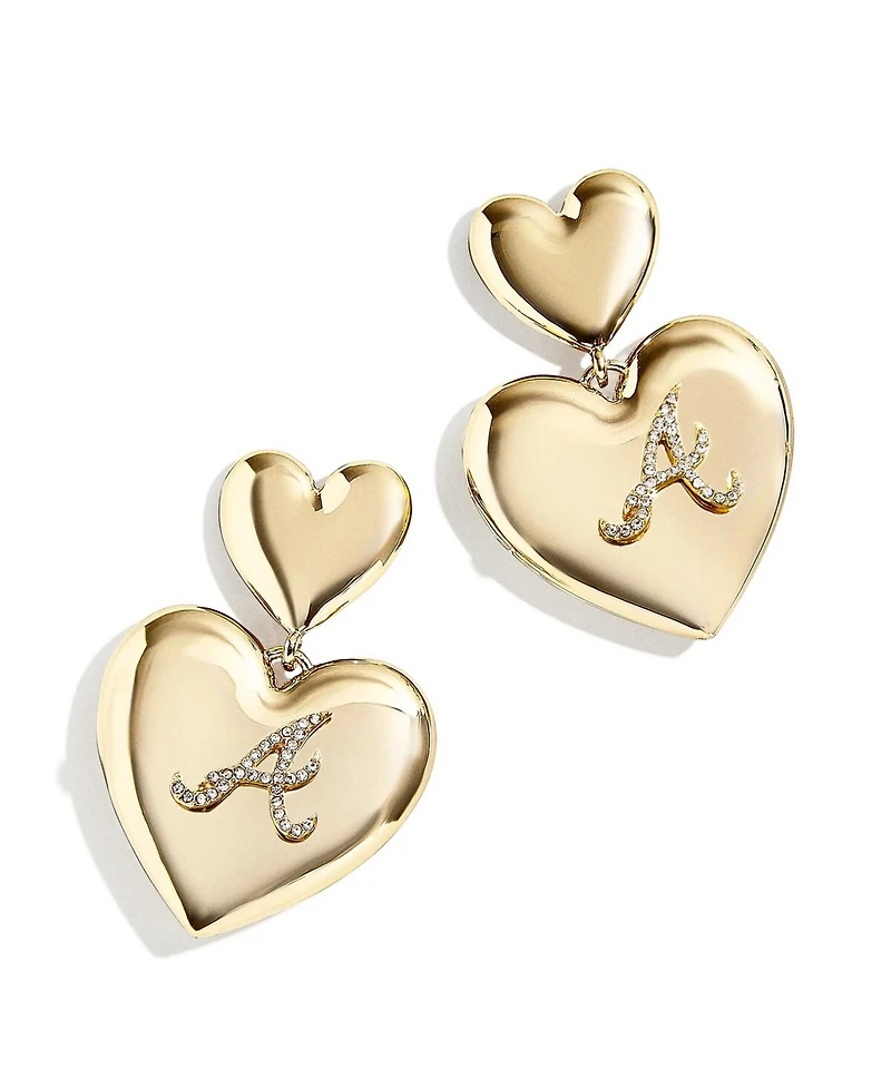 Wear by Erin Andrews x Baublebar Atlanta Braves Heart Statement Drop Earrings