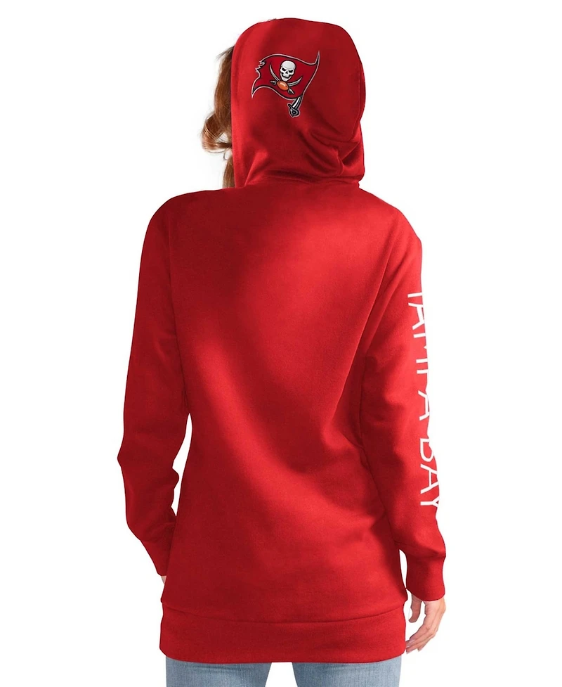 G-iii 4Her by Carl Banks Women's Red Tampa Bay Buccaneers Extra Inning Pullover Hoodie