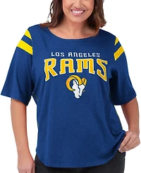 G-iii 4Her by Carl Banks Women's Royal Los Angeles Rams Plus Linebacker T-Shirt