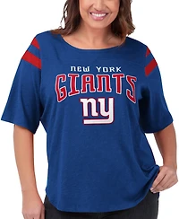 G-iii 4Her by Carl Banks Women's Royal New York Giants Plus Linebacker T-Shirt