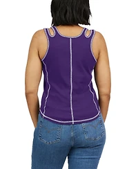 Wear by Erin Andrews Women's Purple Colorado Rockies Contrast Stitch Tank Top