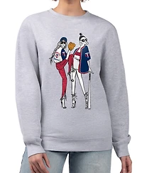 G-iii 4Her by Carl Banks Women's Heather Gray Minnesota Twins Baseball Girls Fleece Pullover Sweatshirt