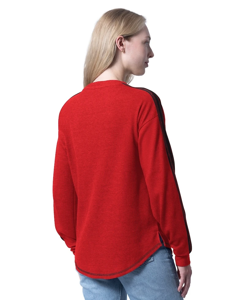 G-iii 4Her by Carl Banks Women's Red Chicago Bulls Advantage Tri-blend Long Sleeve T-Shirt