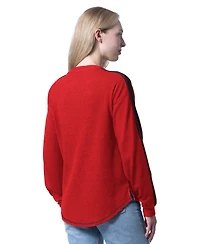 G-iii 4Her by Carl Banks Women's Red Chicago Bulls Advantage Tri-blend Long Sleeve T-Shirt