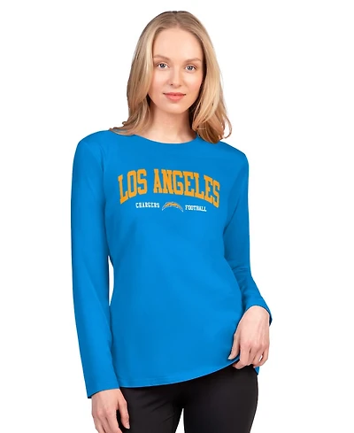 G-iii 4Her by Carl Banks Women's Powder Blue Los Angeles Chargers Best Play Long Sleeve T-Shirt