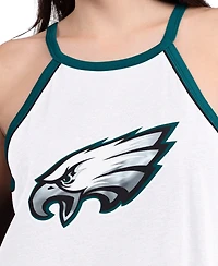 G-iii 4Her by Carl Banks Women's White Philadelphia Eagles Redemption Win Slub Tank Top