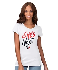 G-iii 4Her by Carl Banks Women's White Houston Texans She's Next Endzone T-Shirt