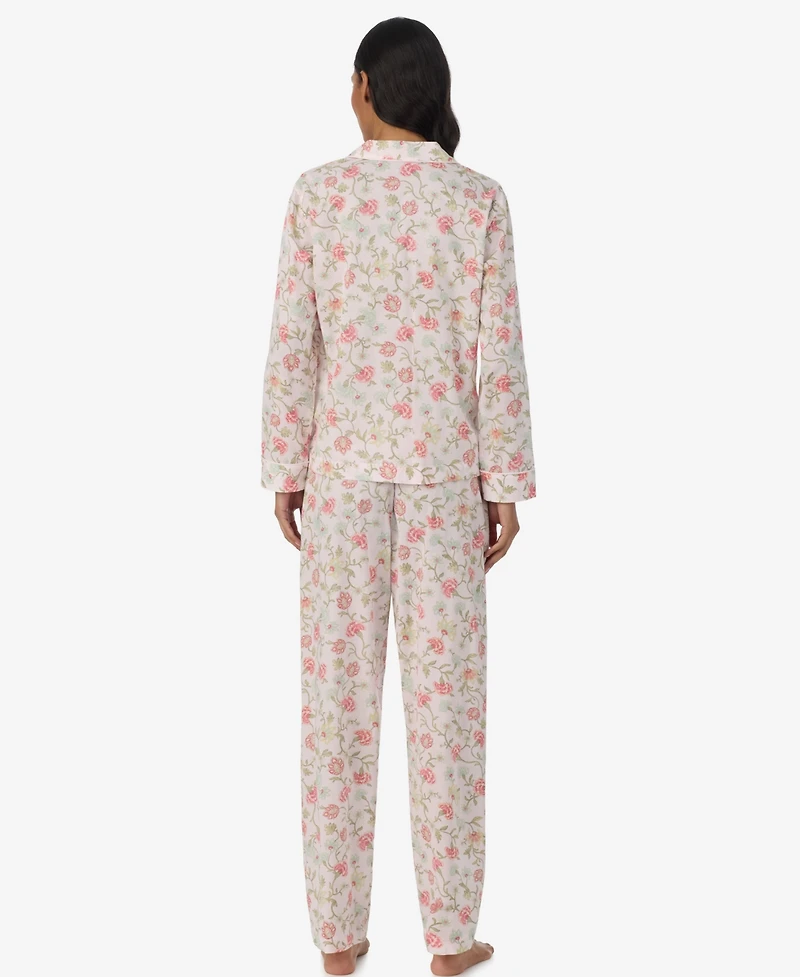 Lauren Ralph Women's Long-Sleeve Top & Drawstring Pants, 2-Piece Set