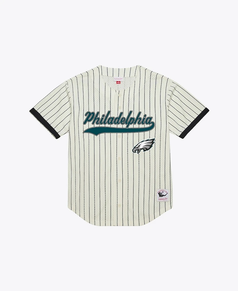 Mitchell & Ness Men's Brian Dawkins Cream Philadelphia Eagles Name Number Mesh Fashion Jersey