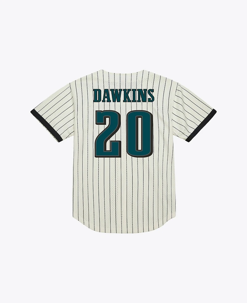 Mitchell & Ness Men's Brian Dawkins Cream Philadelphia Eagles Name Number Mesh Fashion Jersey