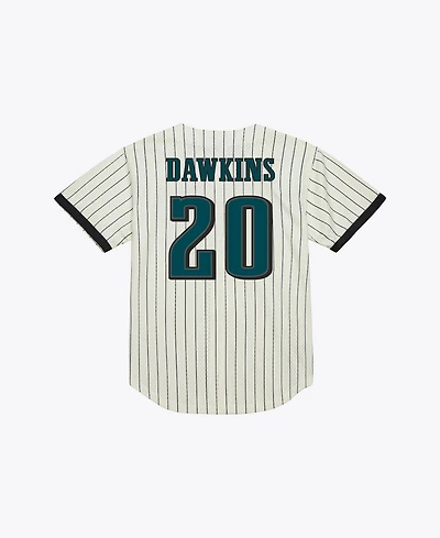 Mitchell & Ness Men's Brian Dawkins Cream Philadelphia Eagles Name Number Mesh Fashion Jersey