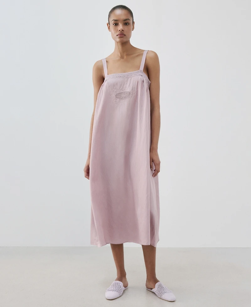 Mango Women's Openwork Details Nightgown
