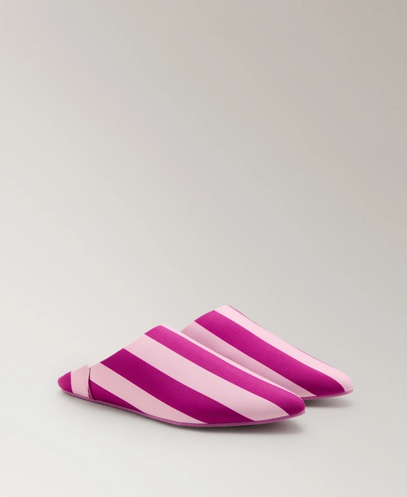 Mango Women's Stitching Detail Striped Clogs