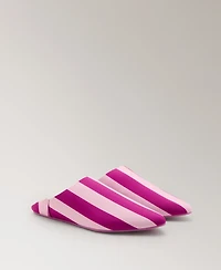 Mango Women's Stitching Detail Striped Clogs