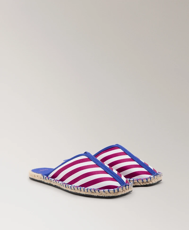 Mango Women's Striped Espadrille Slippers
