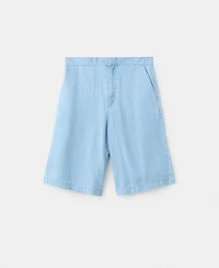 Mango Women's Straight Low-Rise Denim Bermuda Shorts