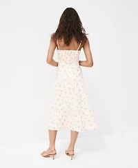 Mango Women's Floral-Print Flared Dress