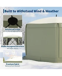 gaomon Collapsible Gazebo Tent with 6 Removable Wind Panels for Outdoor Events, Camping, Patio, Backyard