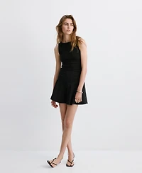 Mango Women's Draped A-Line Short Dress