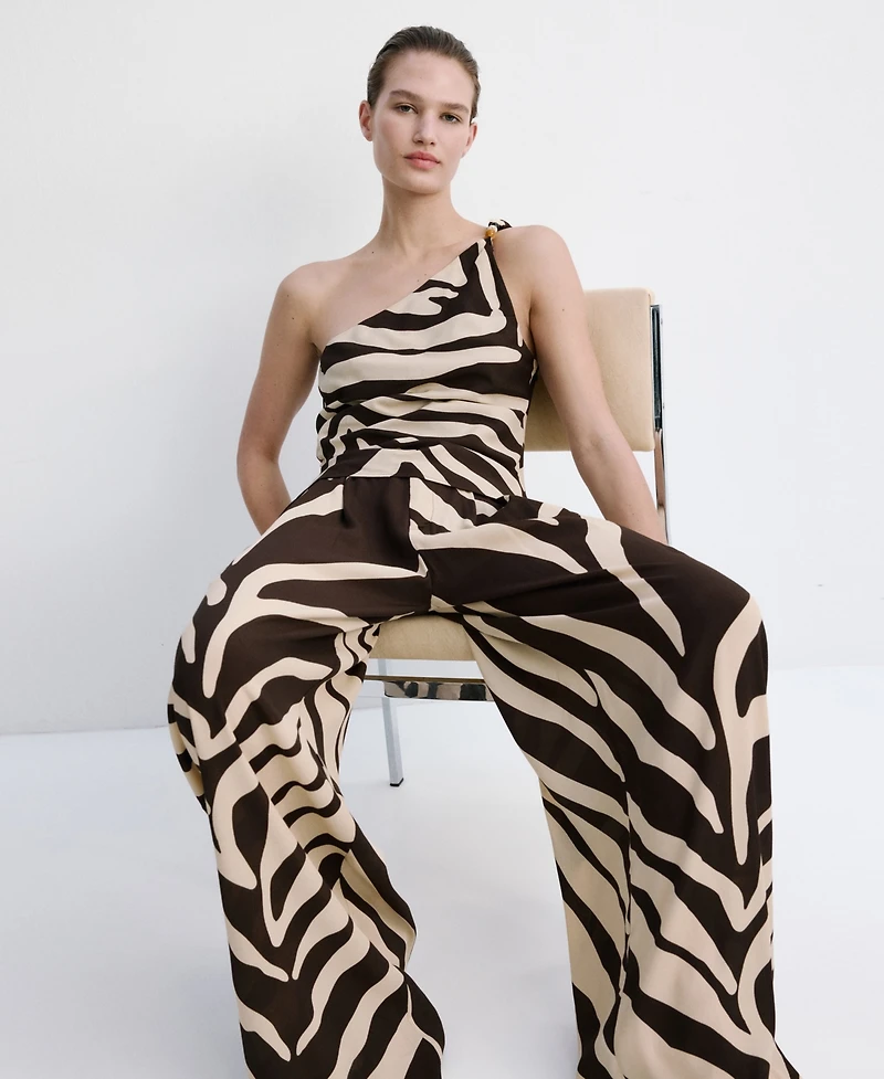 Mango Women's Flowy Printed Pants