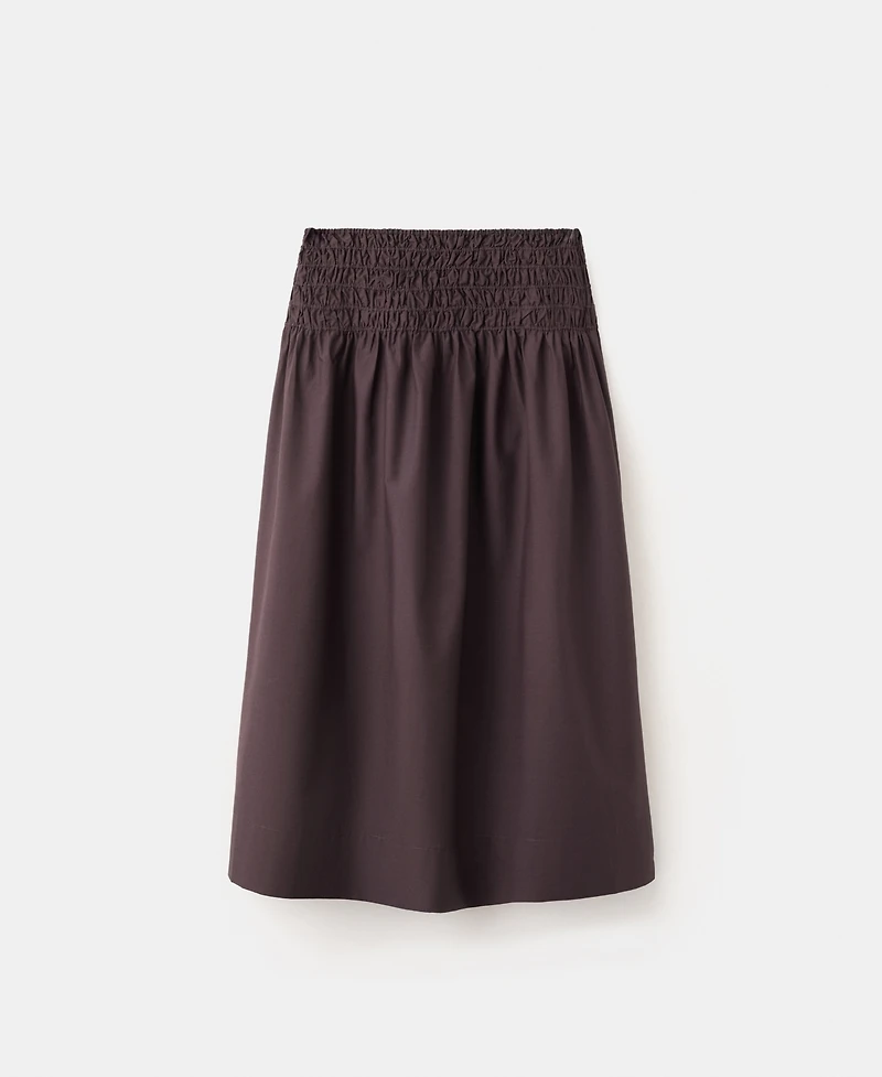 Mango Women's Shirred Waist Lyocell Skirt