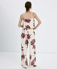 Mango Women's Printed Pleated Pants