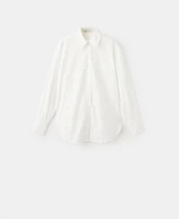 Mango Women's Lyocell Cultivated Pearl Blouse