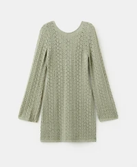 Mango Women's Back Neckline Crochet Dress